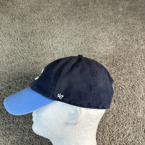 Chicago Cubs Hat Mens One Size Black Blue Strap Back Adjustable Cap '47 READ - Picture 5 of 9